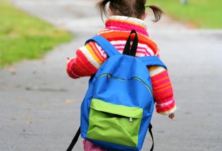 Proper backpack wearing for kids